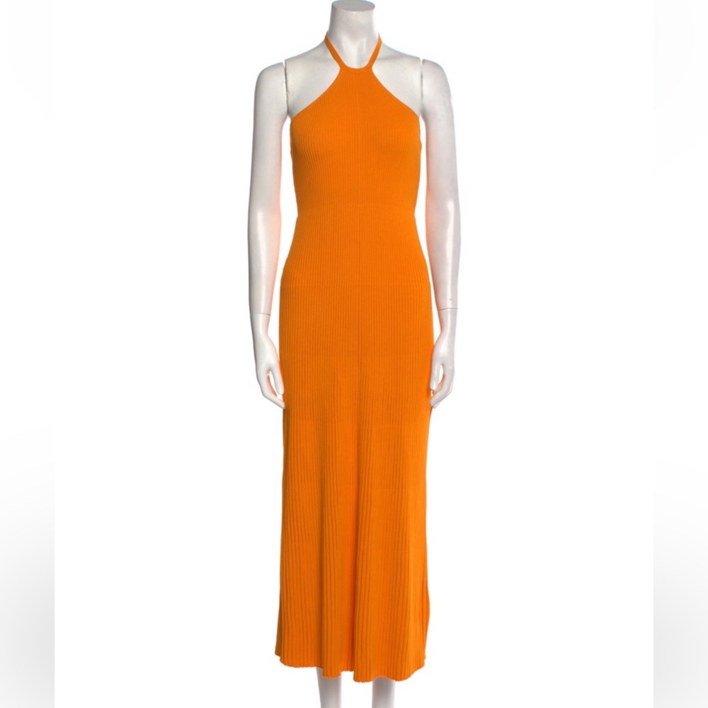 Dissh Orange Halterneck Knit Dress
